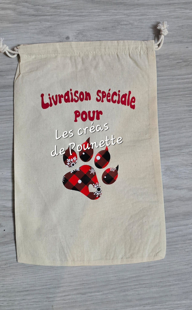 Petite hotte de Noël pour chat et chien à personnaliser