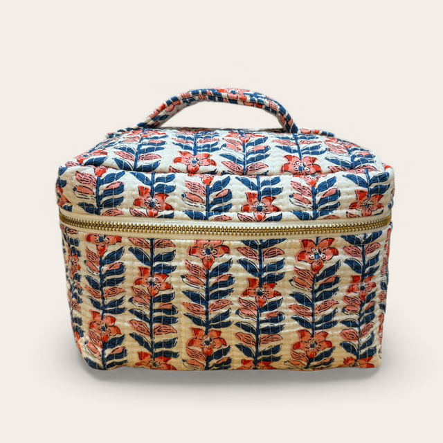 White/Pink/Blue Vanity Bag