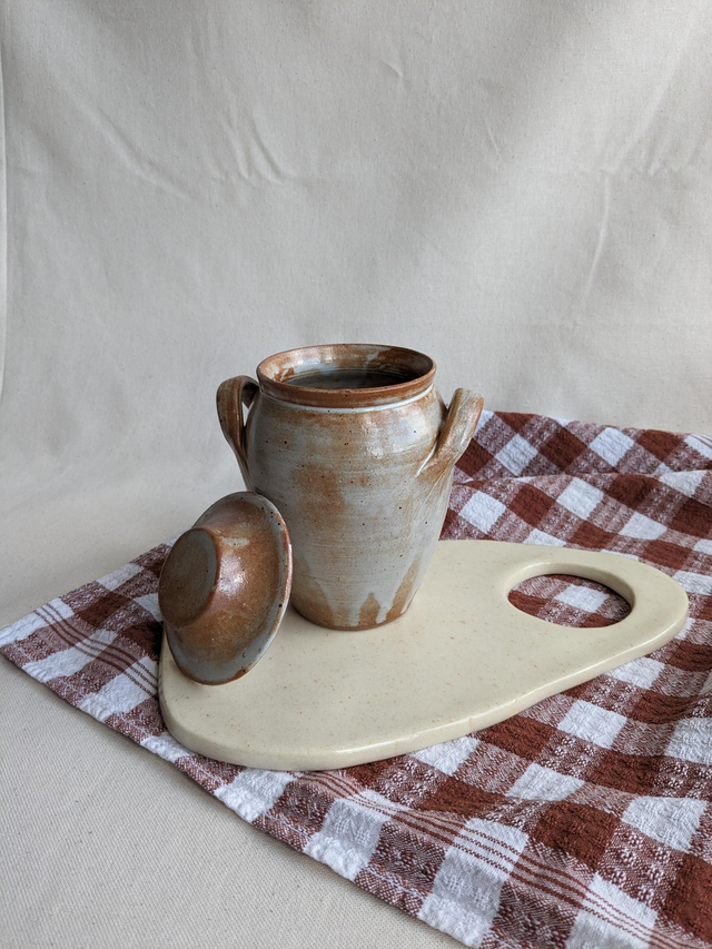 Pot de cuisine ancien en grès