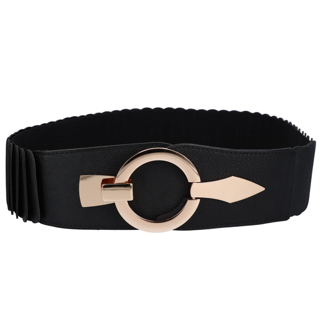 Riem met schubben zwart/goud