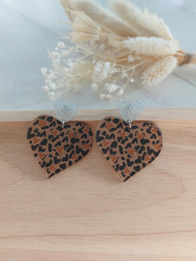 Boucles d&#039;oreilles Ilona paillettes argentées 