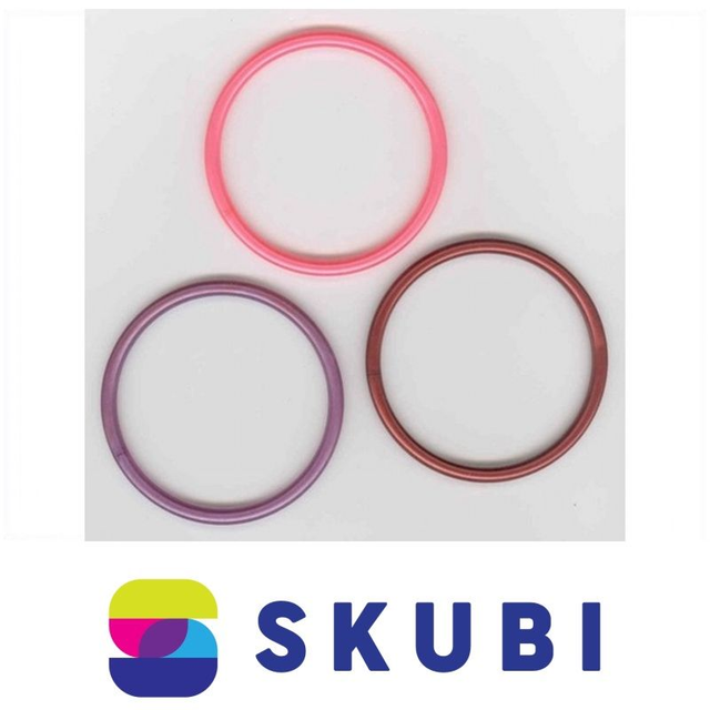 RETRO NÁRAMKY PLASTOVÉ - PEVNÉ, NEOHEBNÉ - 7.6 CM - SADA 3 KS (č. 182)