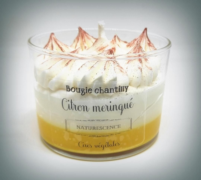 Bougie chantilly parfumée Citron meringué 