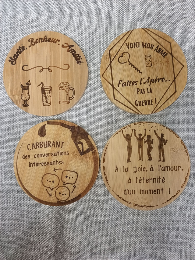 Lot de 4 sous- verres