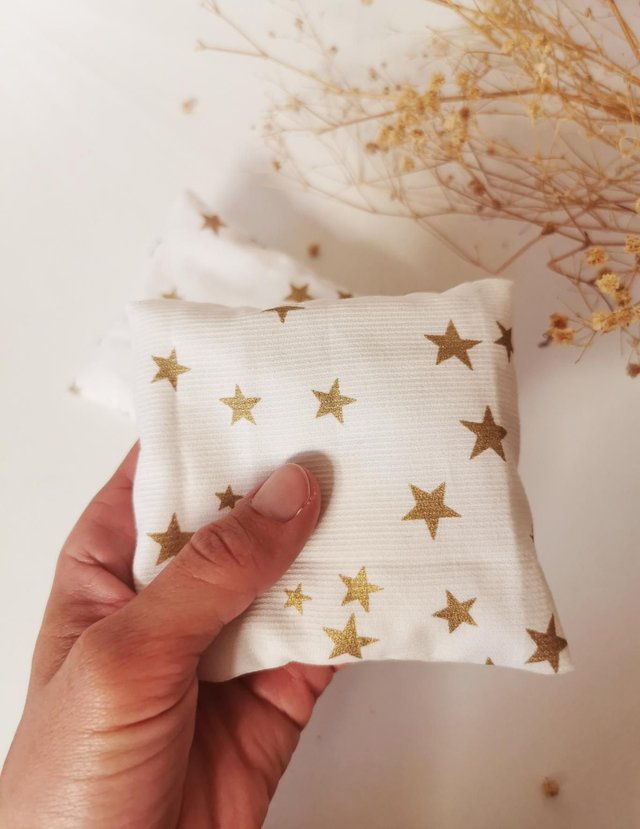 Bouillotte sèche de poche "étoile doré" 