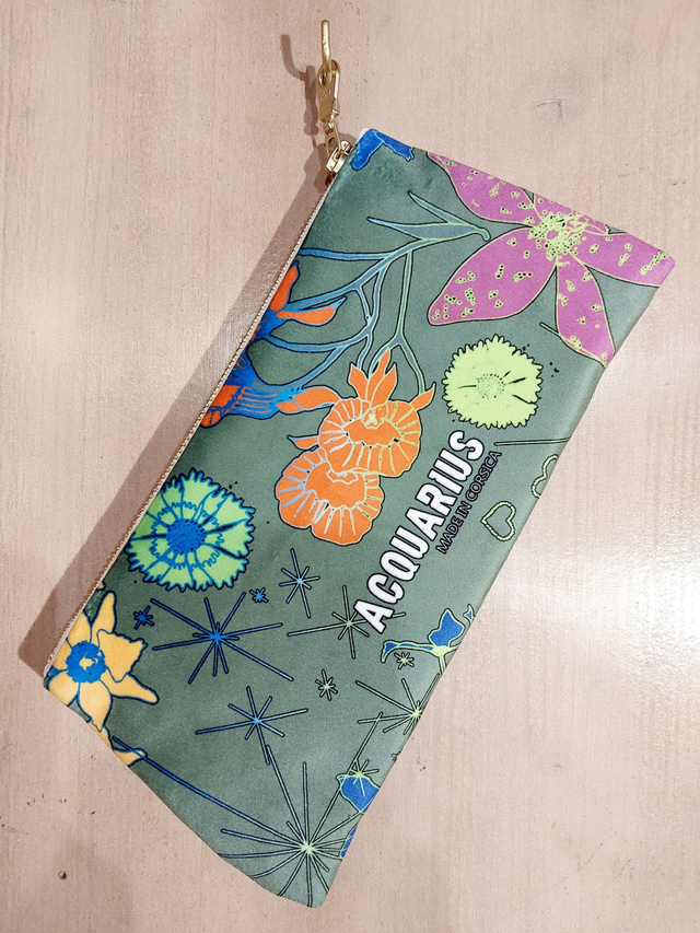 Orchidée. Trousse en velours