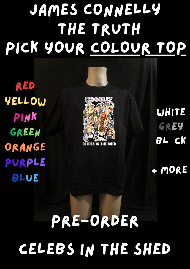 James 'The Truth' Connelly Picture T-Shirt ADULT 100% Polyester Crew Neck Top PRE-ORDER