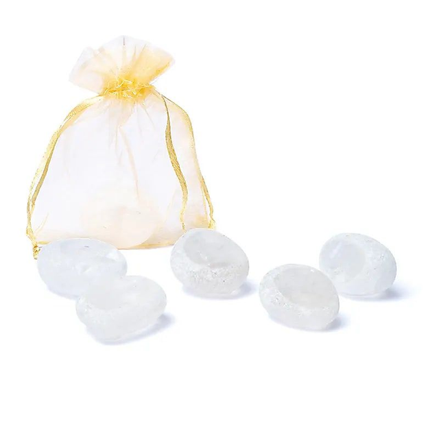 Emma Egg Gemstone Vuorikristalli organzapussissa