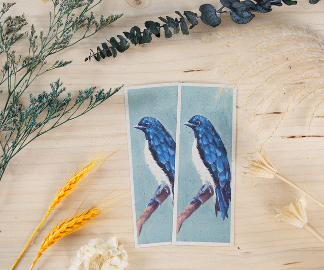 Graspapier Lesezeichen - Amethystglanzstar