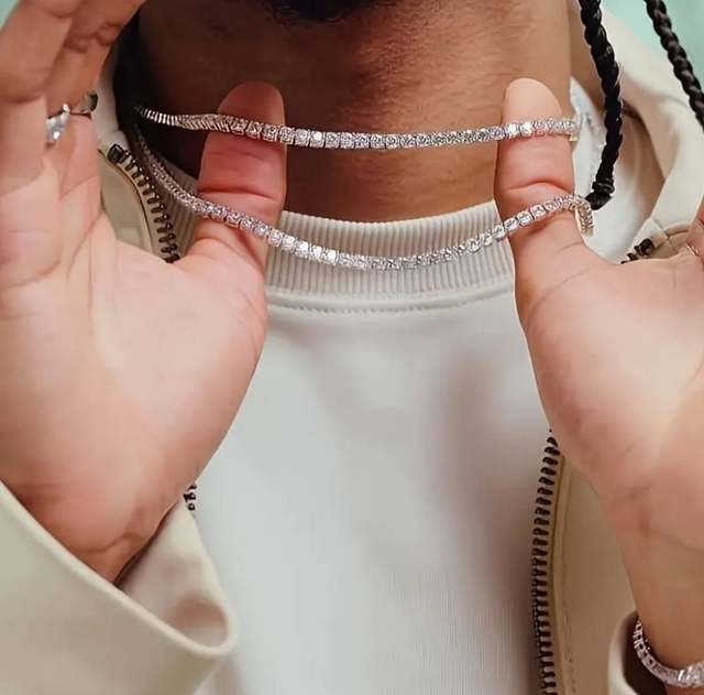 Collier Tennis de Luxe 5mm en Cuivre Plaqué-Or 18K avec Zircons Cubiques Étincelants