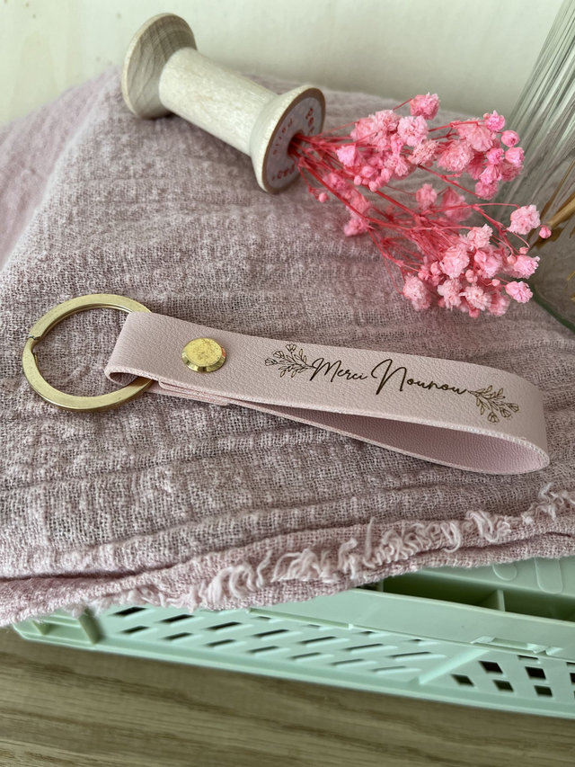 Porte clé en simili cuir 