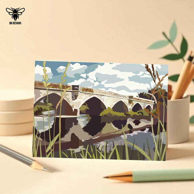 Julians Bridge , Wimborne - Note Card