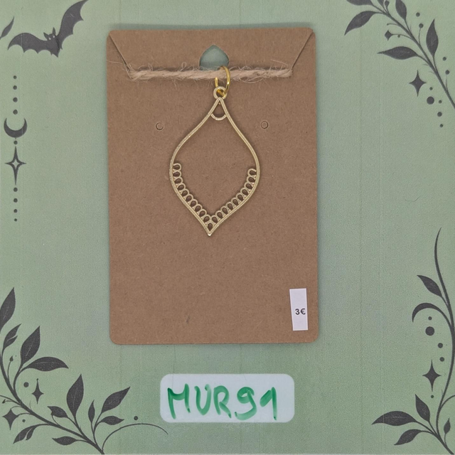 MUR91 Pendentif Goutte Orientale 