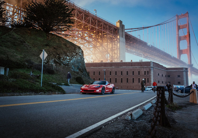 Poster "Corvette Golden Gate"