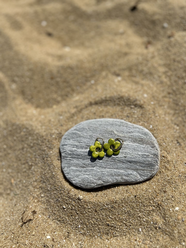 Pampilles Alma verte à paillettes 