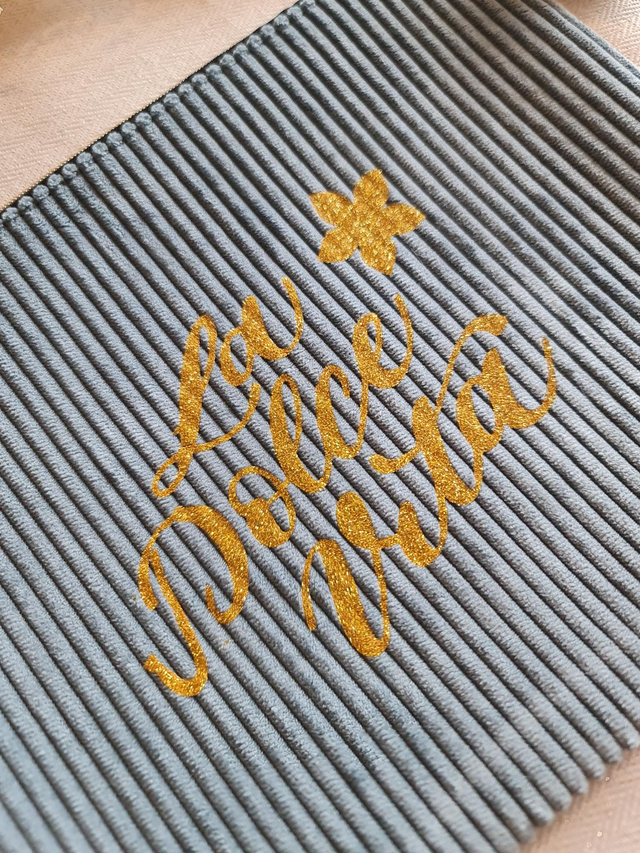 Grande pochette velours dolce vita