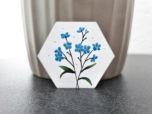 Mini peinture aimantée myosotis