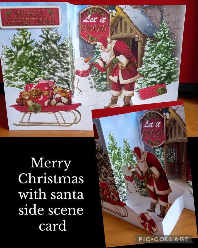 Merry Christmas Santa Side Scene card 