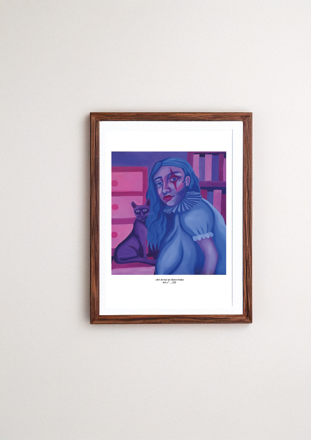 Reproduction imprimée Clown triste