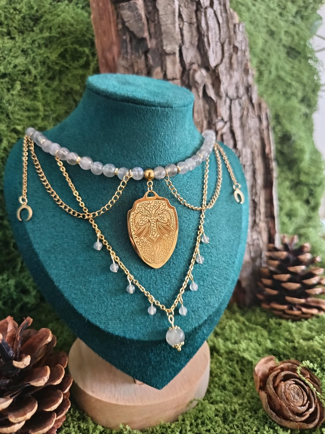 COLLIER - MOON DRAGON (doré)