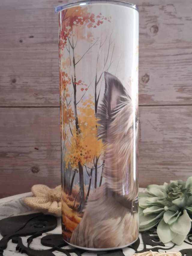 Gourde canette cairn terrier d automne 2