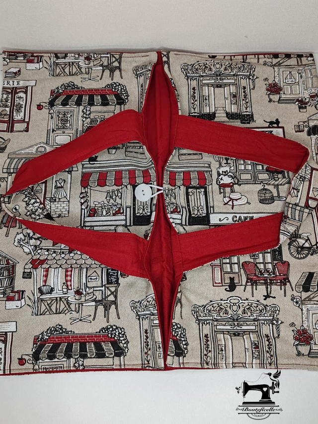 Sac à tarte lin &quot;BOUTIQUE&quot;