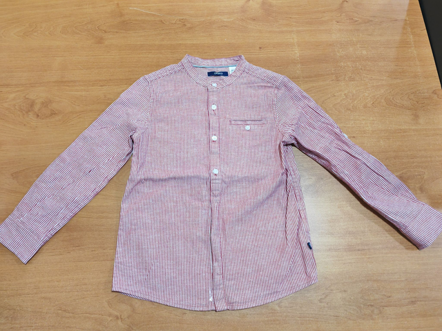 Chemise rayée rouge 6 ans
