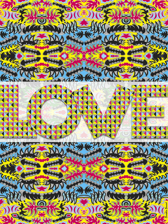 IMPRESSION D’ART / PETITS CARREAUX LOVE (01)