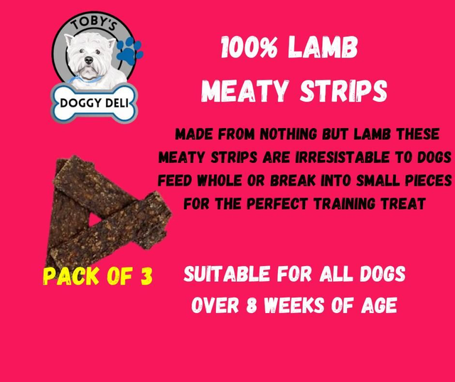 100% Lamb Strips - 3 PACK🐏🐑🐏