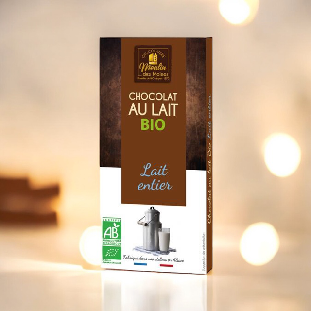 Chocolat au lait entier bio 🥛