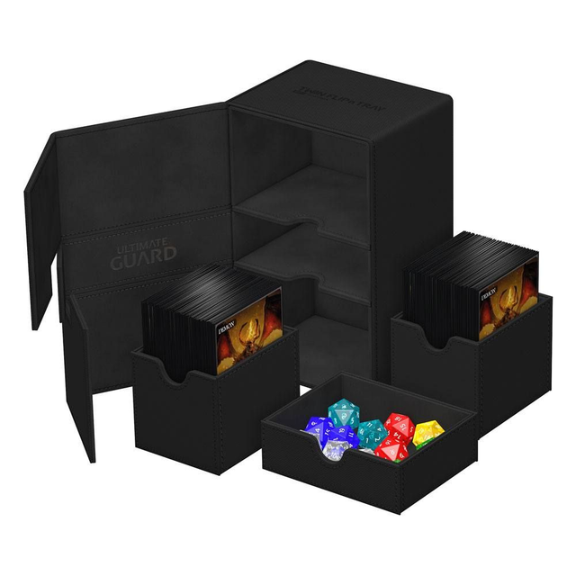 Ultimate Guard Twin Flip`n`Tray 160+ XenoSkin Monocolor Black