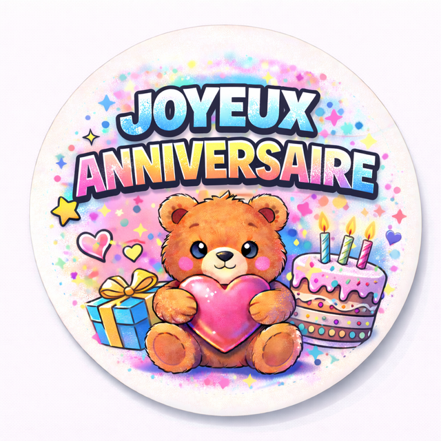 Badge joyeux anniversaire 