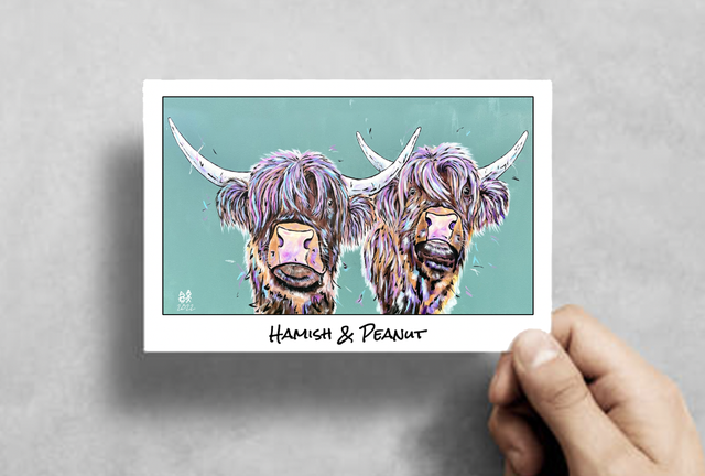 X10 Postcards - Hamish &amp; Peanut (40p per unit)