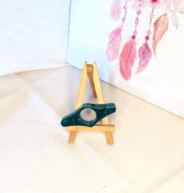 Bague de lecture bleue turquoise pailletée : élégance et éclat