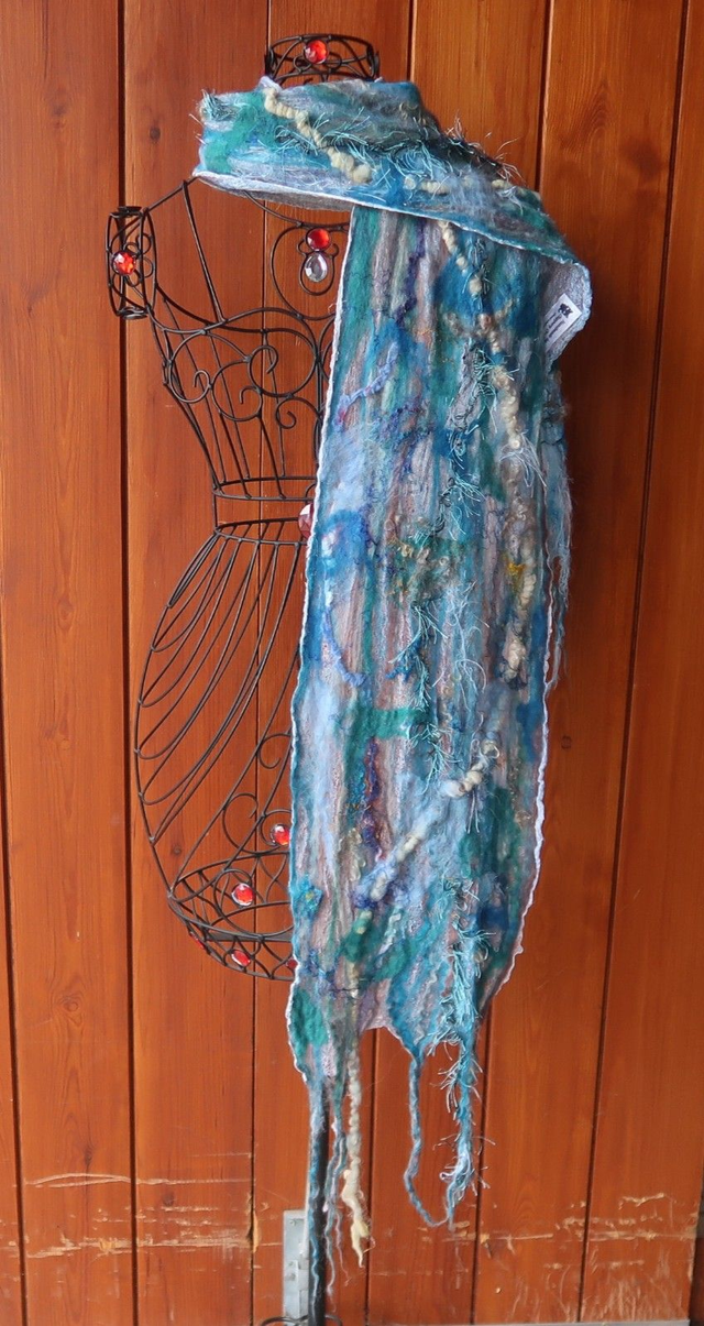 Nuno Felted Silk Scarf