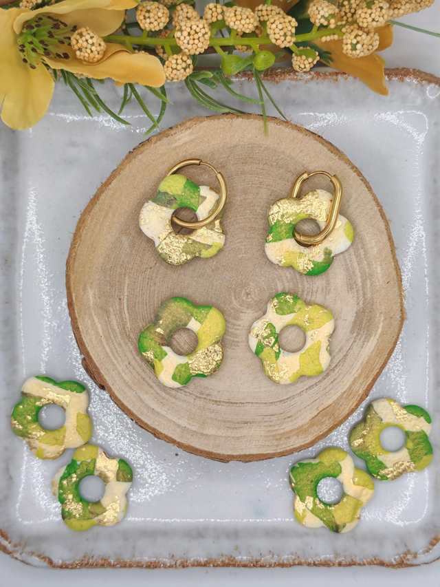 Fleur Amaya blanc vert réversible