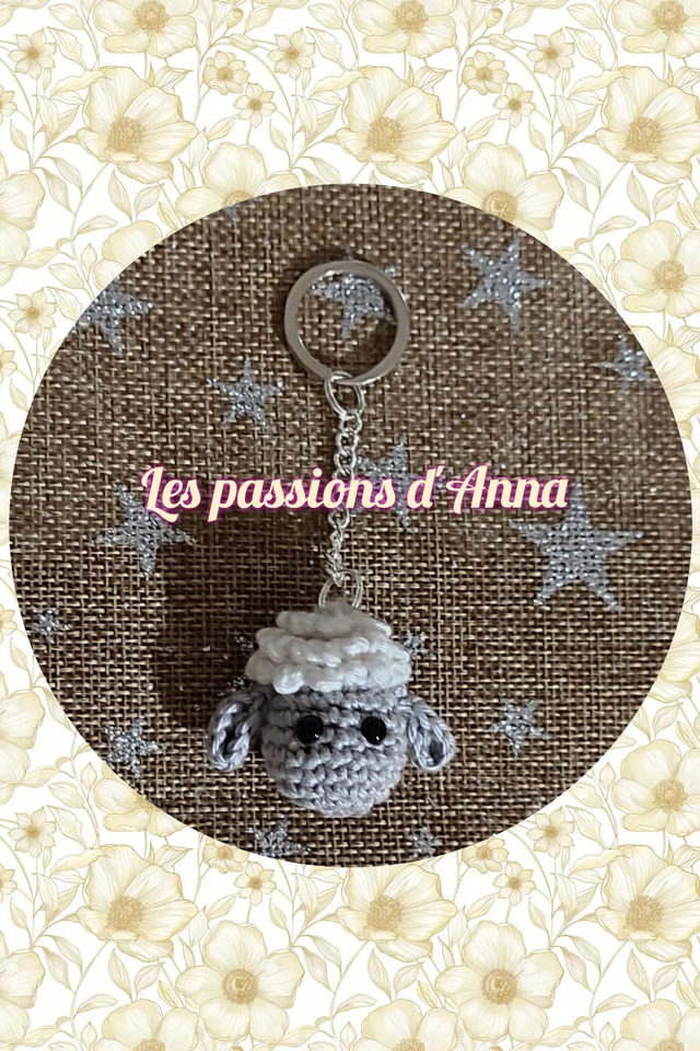 Porte clef mouton au crochet 