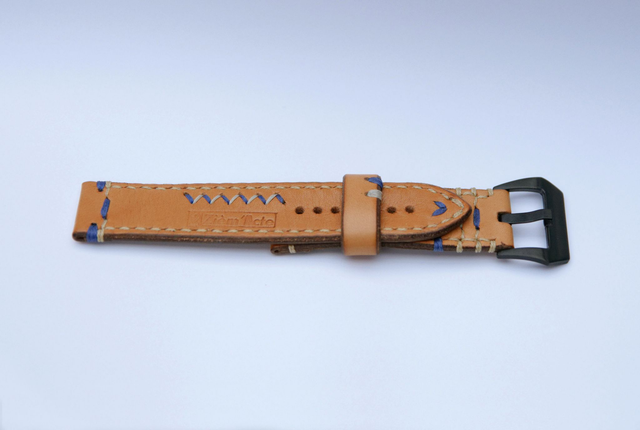 Bracelet de montre cuir maroquinerie, réalisation artisanale créateur (HandMade)