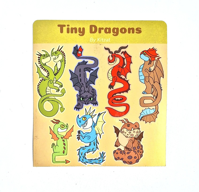 Mini Stickersheet Tiny Dragons