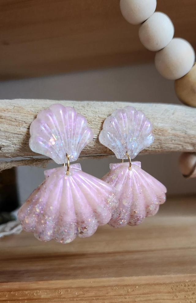 
Boucles d’oreilles “Écume de lune”