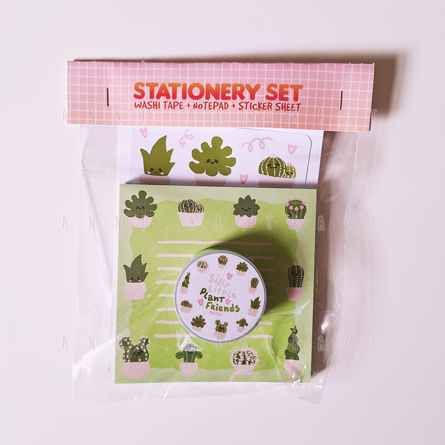 Original Art | "Silly Little Plant Friends" Stationery Set