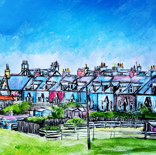 Print- St Abbs- Fishermen’s Cottages
