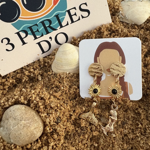 Boucles d’oreilles dorée 