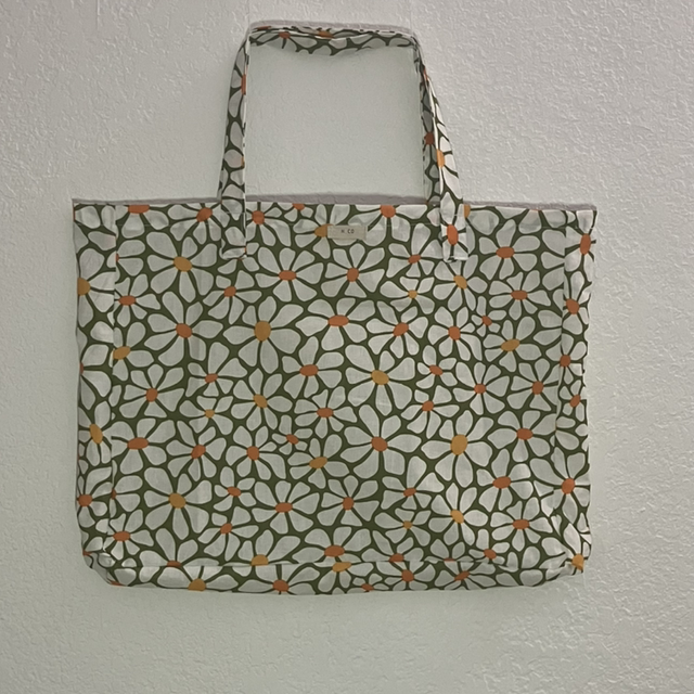 Sac en coton marguerites 