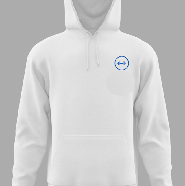 White Level Up Hoodie