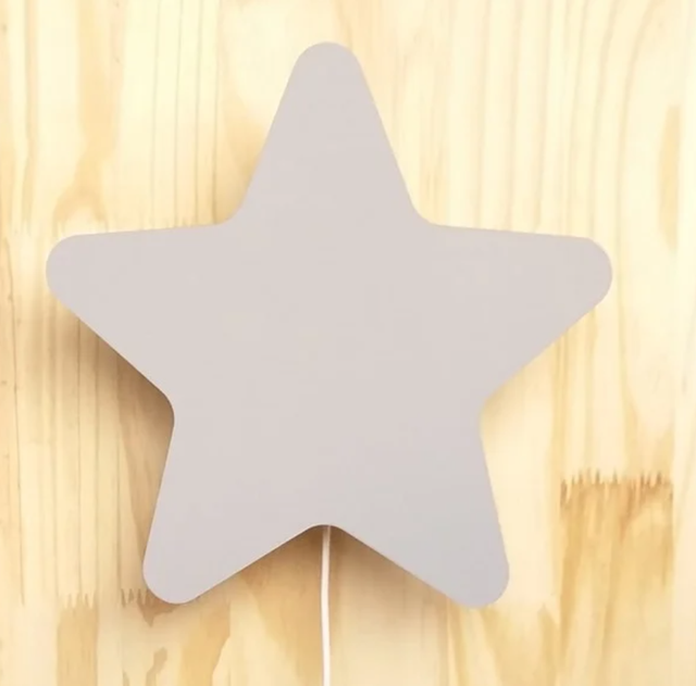 Luminária Infantil Estrela Cinza