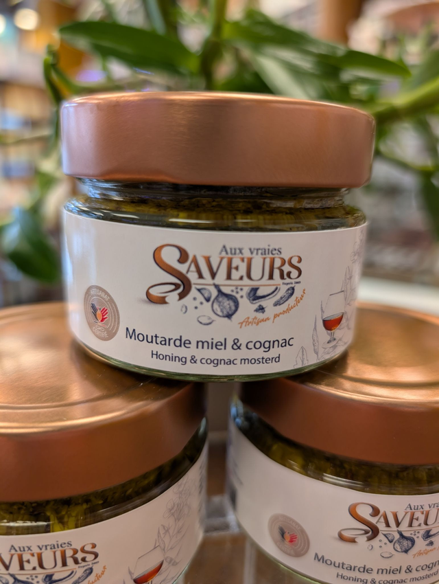 Moutarde Miel et Cognac "Aux Vraies Saveurs"