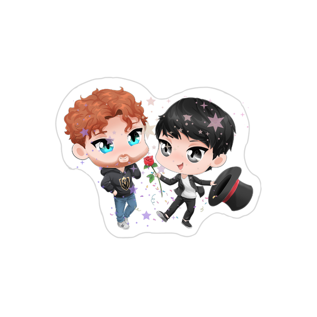 Sticker Akira &amp; Nick (Le Hockeyeur et le Magicien)