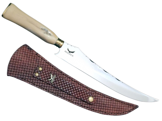 Faca Turca 12 Pol Aço Inox 420c Cabo Em Osso Bovino E Bainha