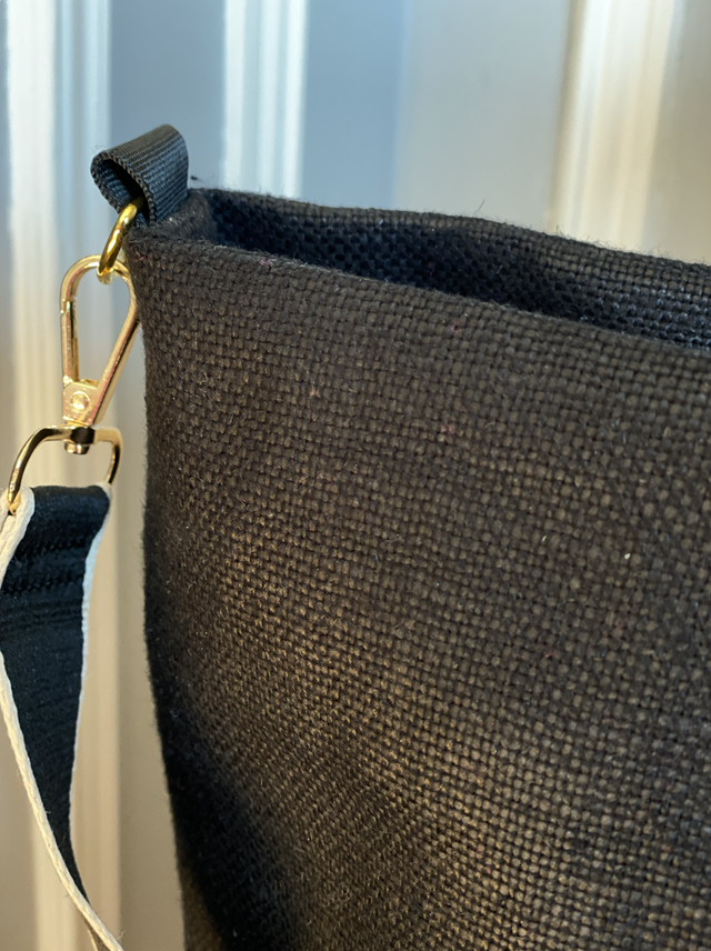 Sac en lin doublé avec fermeture et poche intérieure